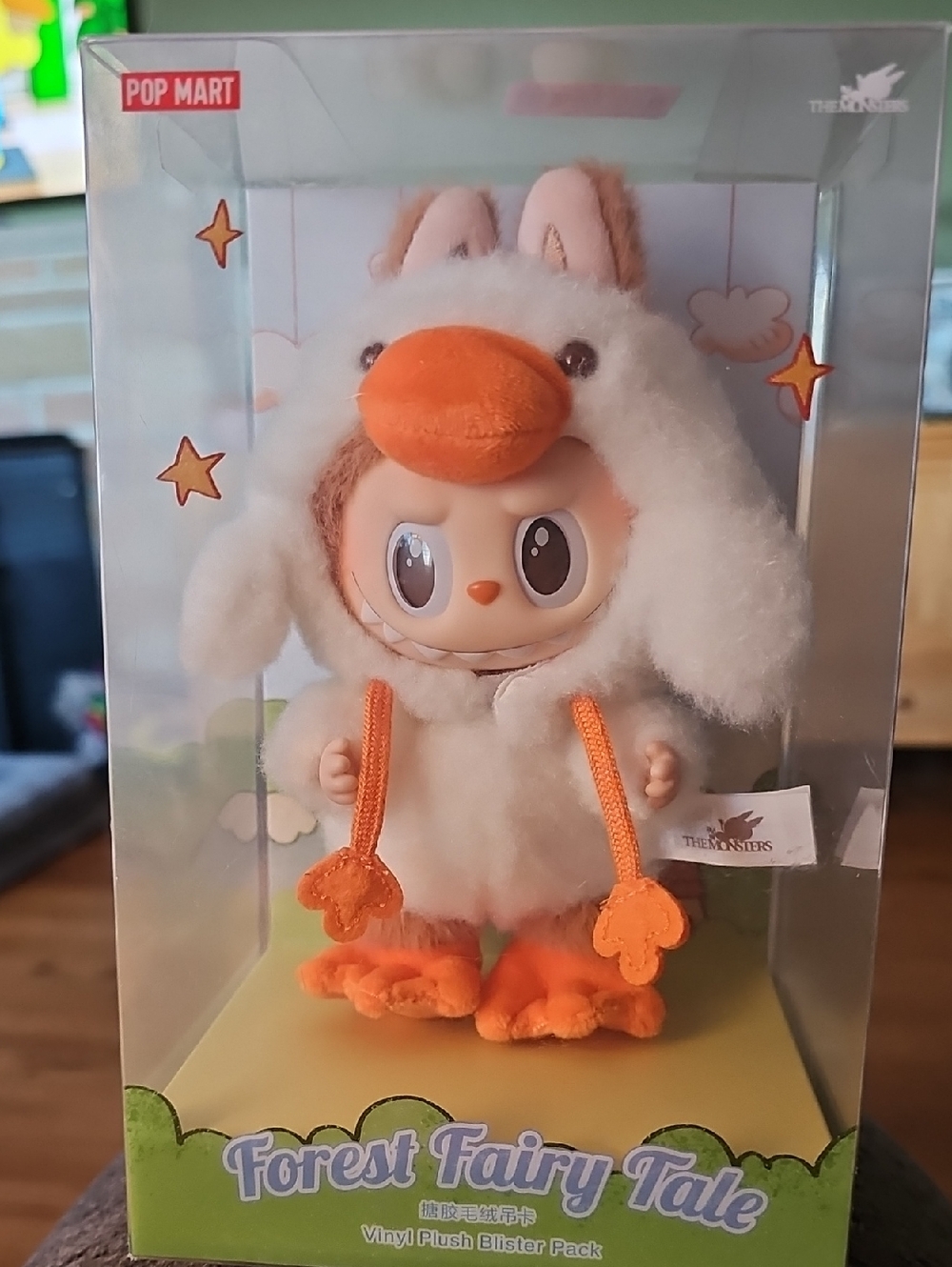 Genuine Labubu - Forest Fairy Tale Plush — White and Orange Cozy Costume Doll